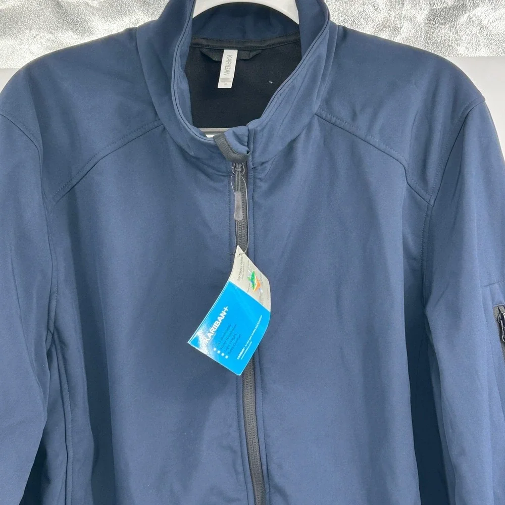 Kariban Softshell Jacket Men XL Navy‎ Blue K401 Water Repellent Gorpcore Outdoor
